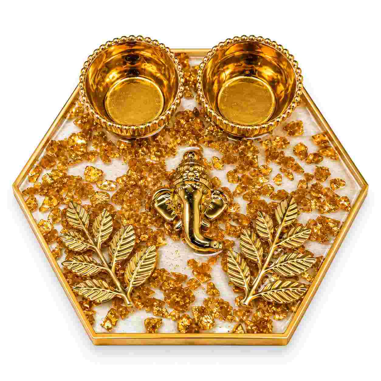 Resin Luxury Pooja Thali 