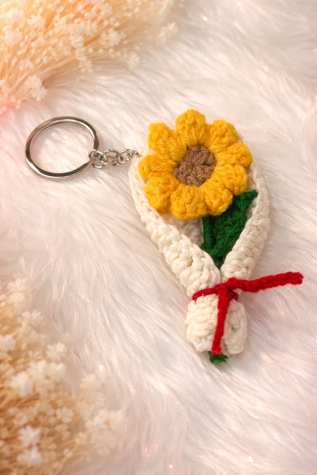 Soft Petal Crochet Charm