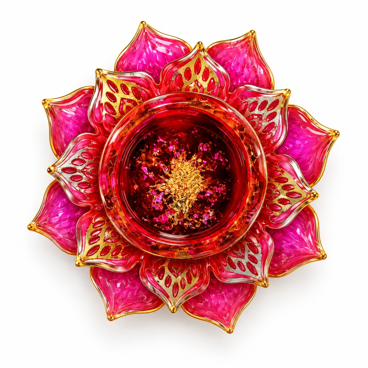 Royal Leaf Resin Candle Holder