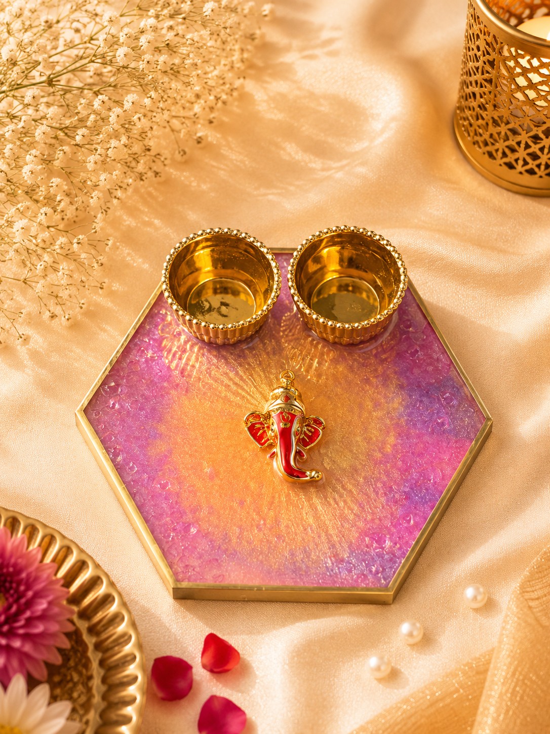 Resin Mini Pooja Thali 