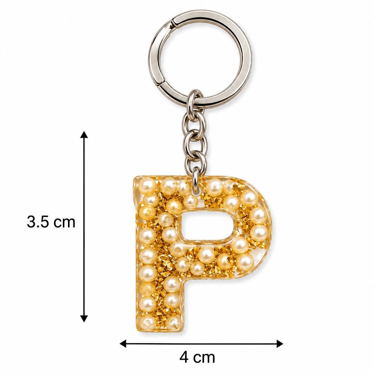 Alphabet Epoxy Resin Keychain