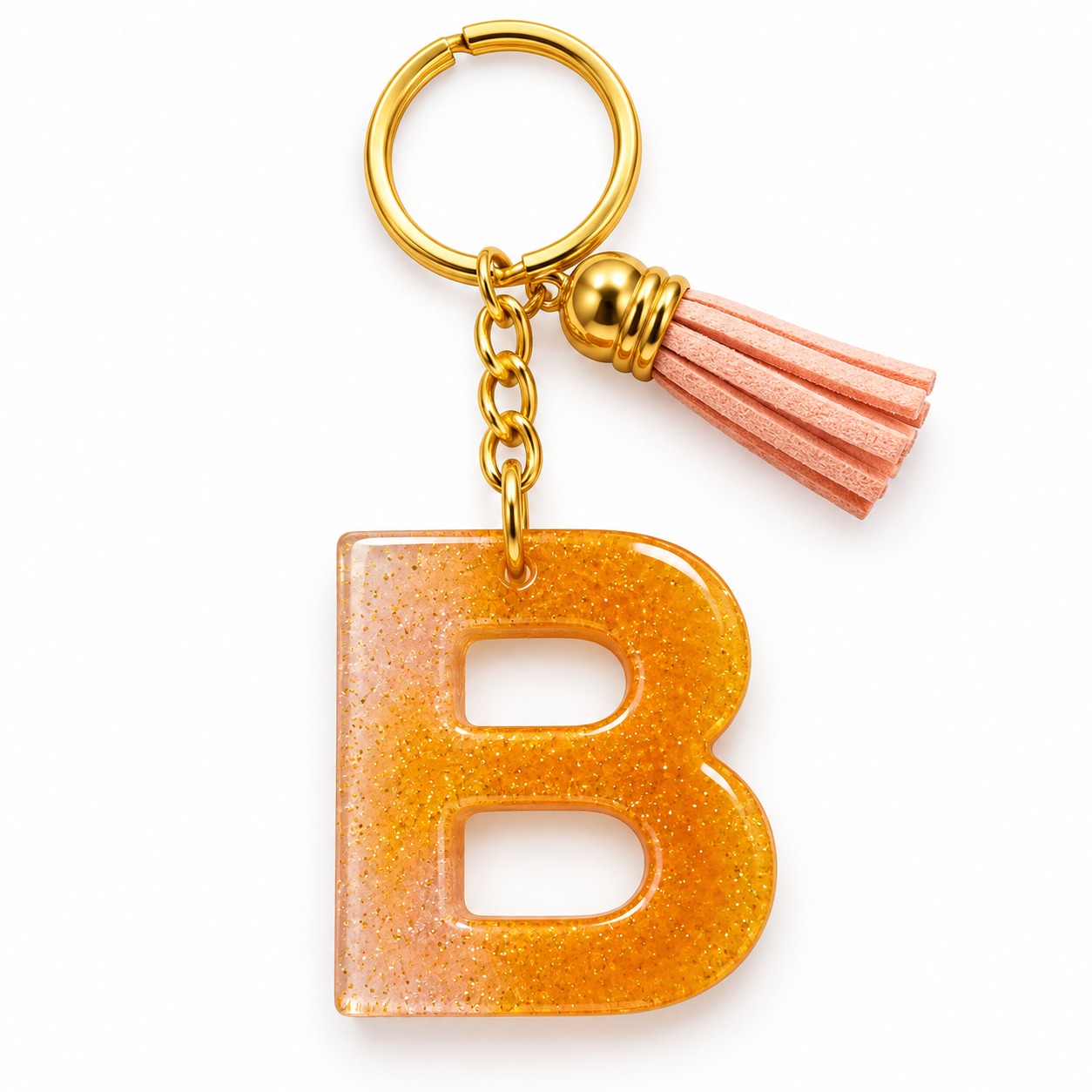 Alphabet Epoxy Resin Keychain