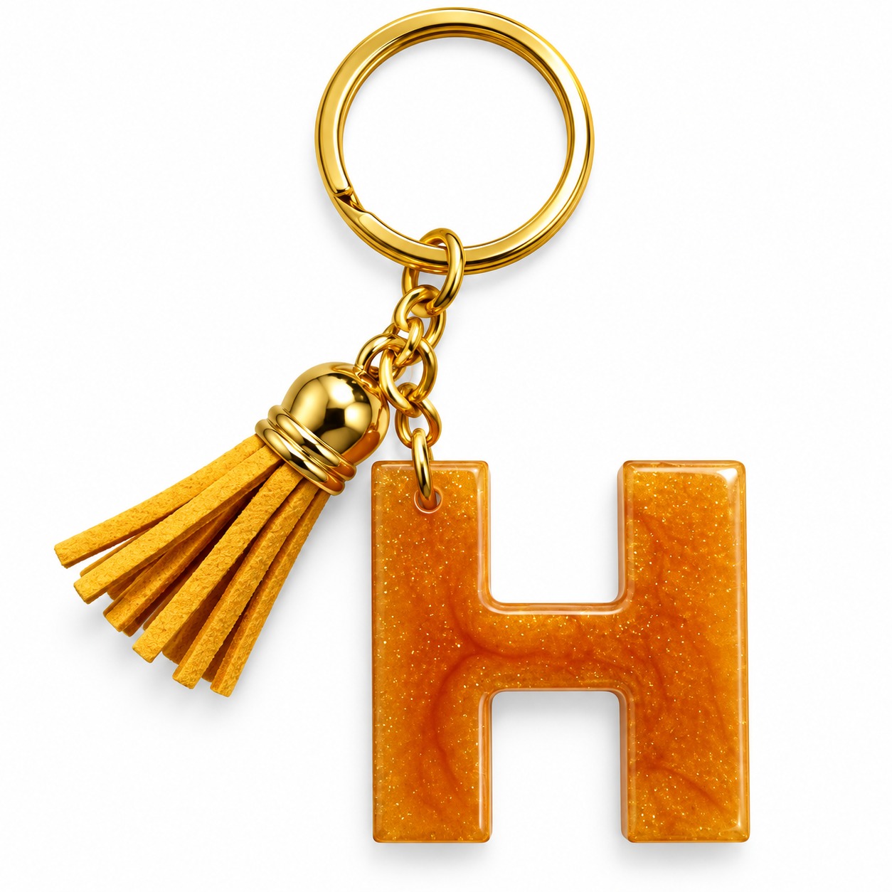 Alphabet Epoxy Resin Keychain