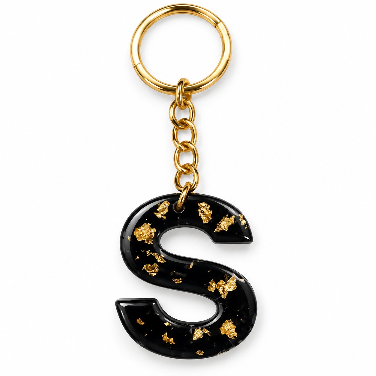 Alphabet Epoxy Resin Keychain