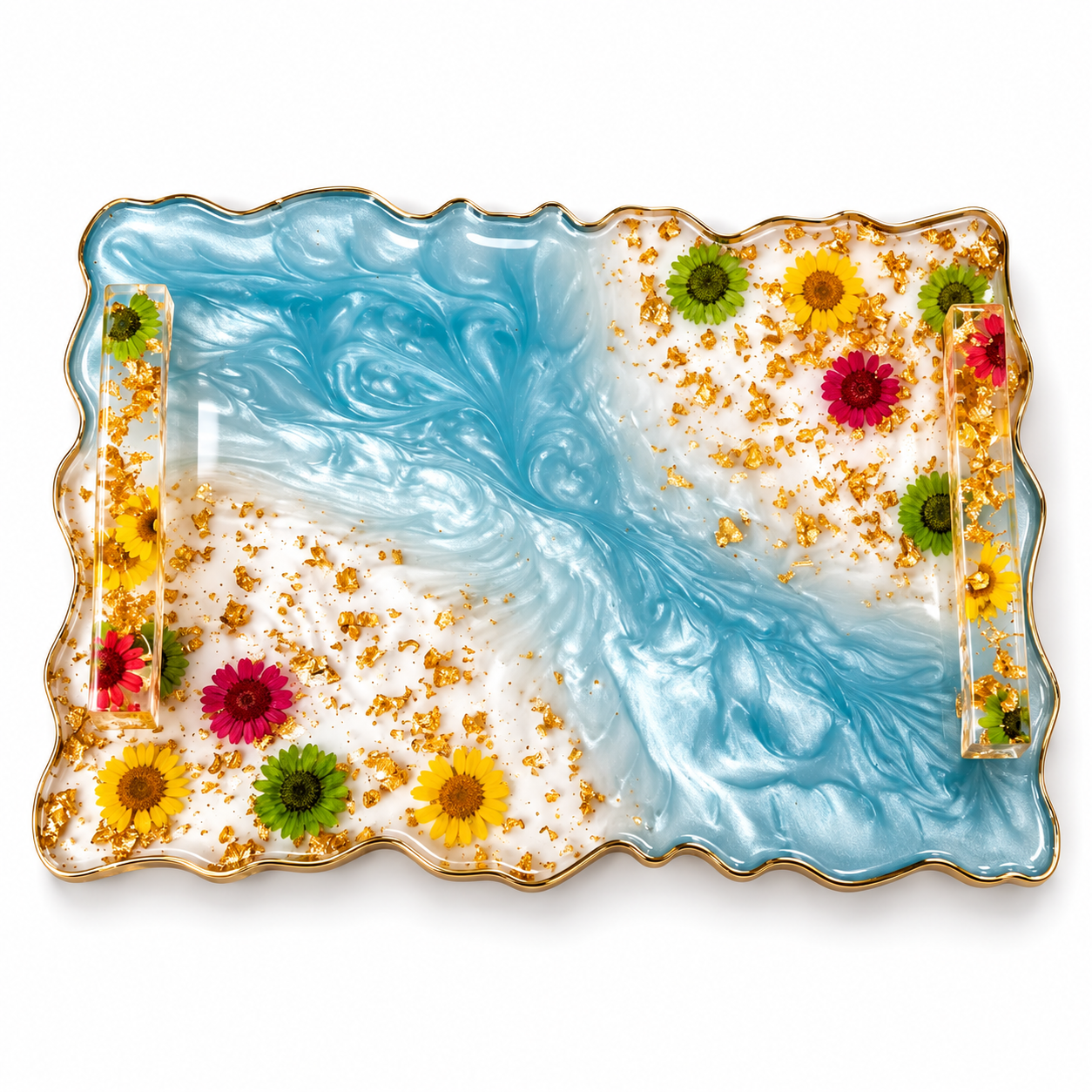 Luxury Handmade Epoxy Resin Tray ( GHAR KI SHAAN BADHAYE)