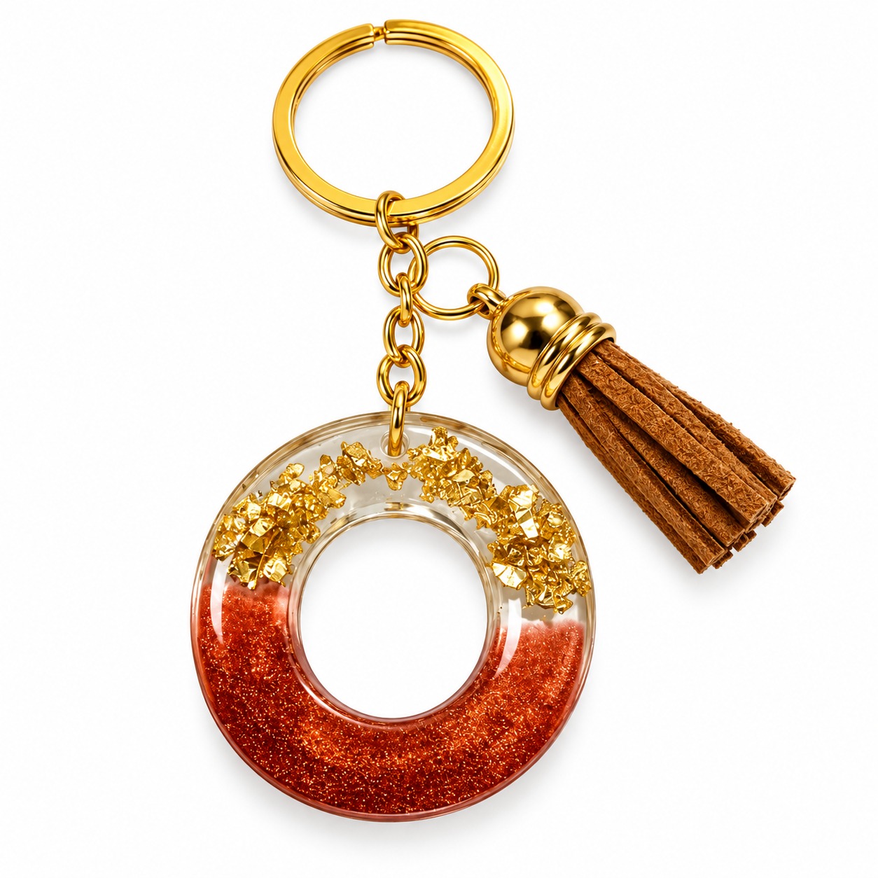 Alphabet Epoxy Resin Keychain