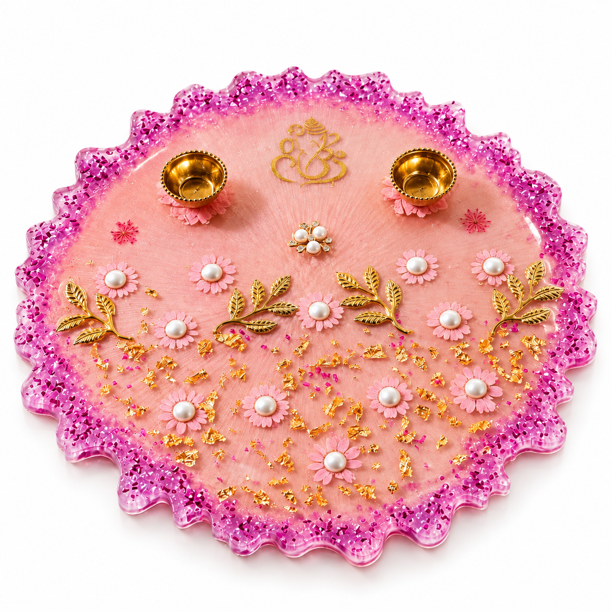 Luxury Resin Puja Thali BIG SIZE 