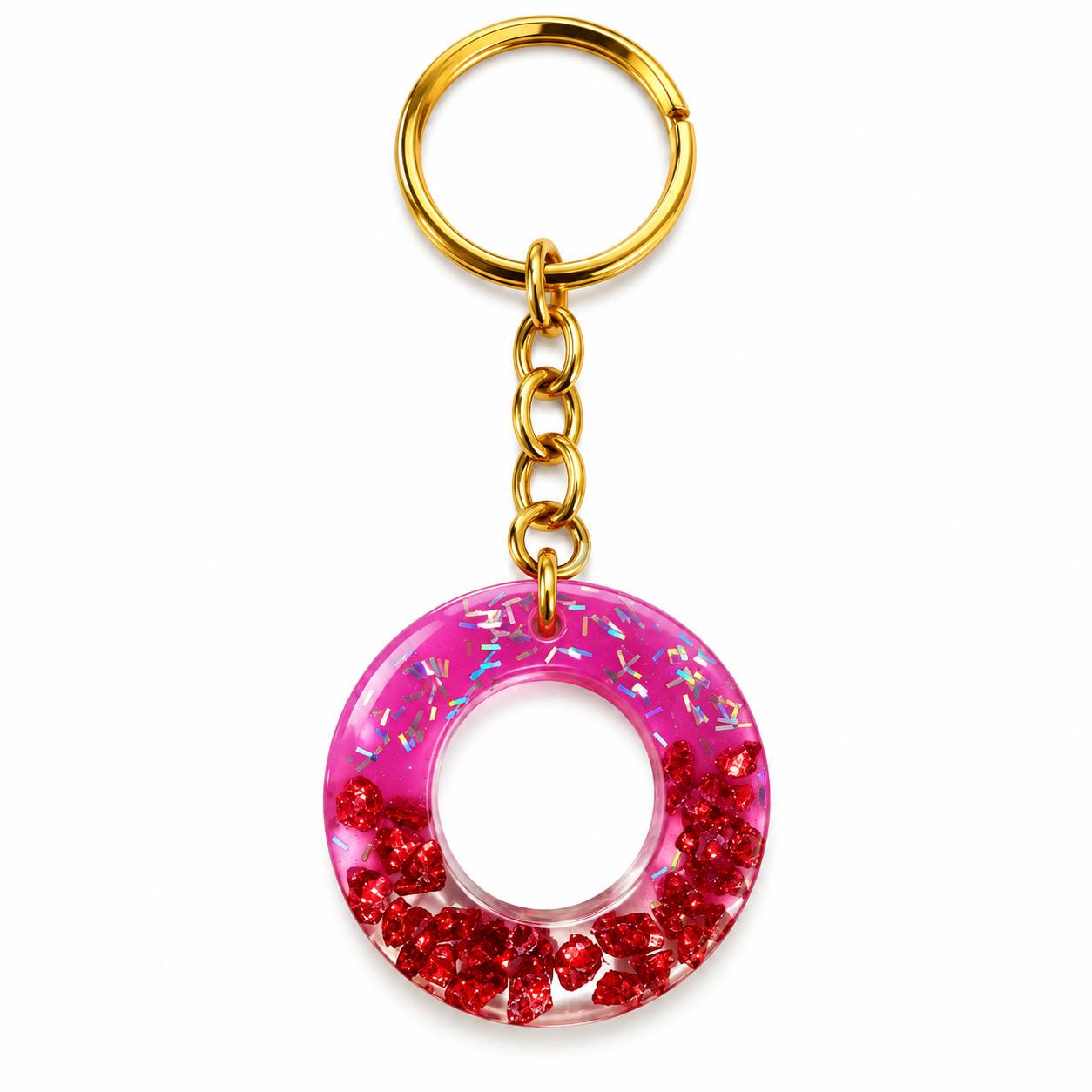 Alphabet Epoxy Resin Keychain