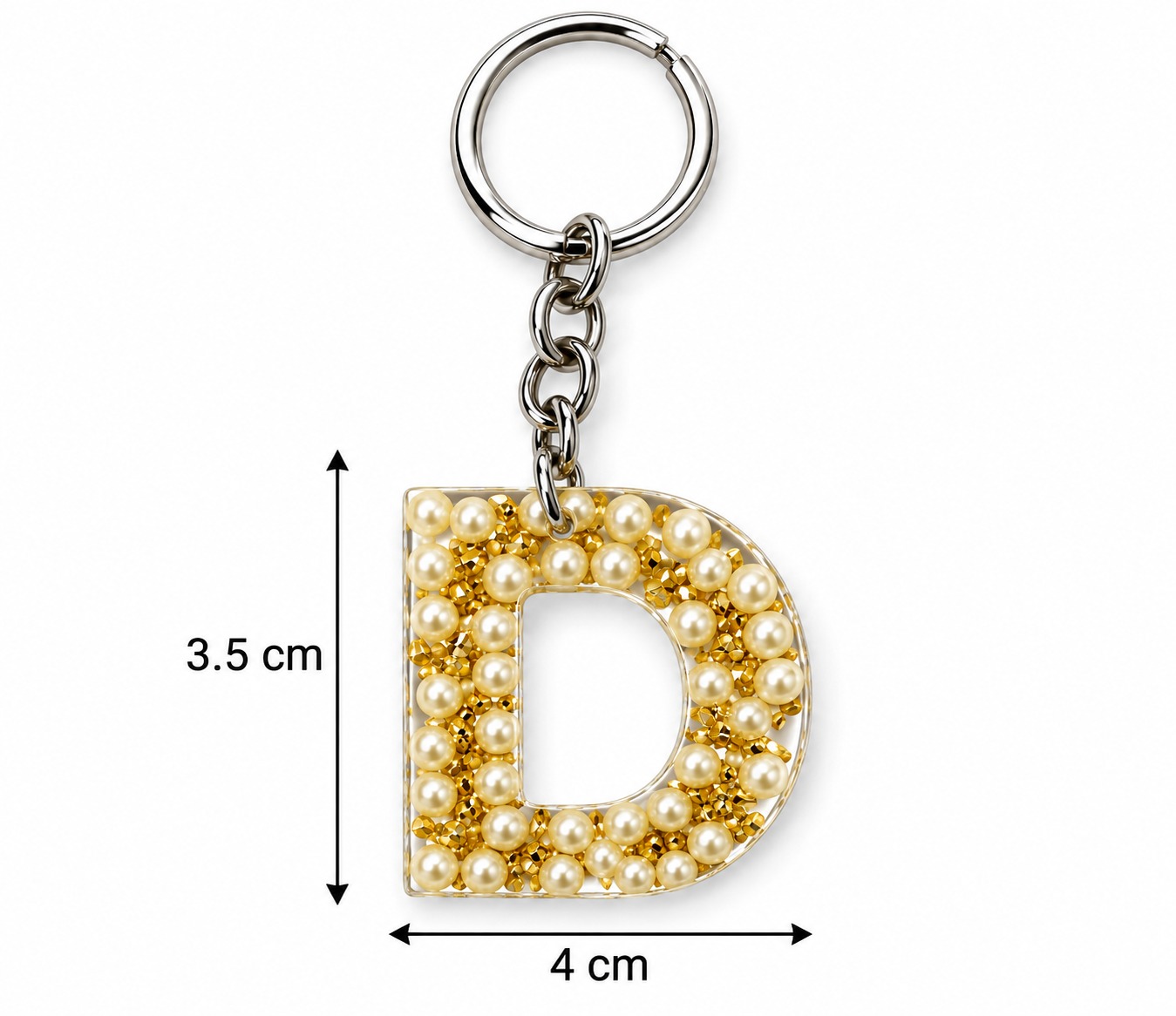 Alphabet Epoxy Resin Keychain