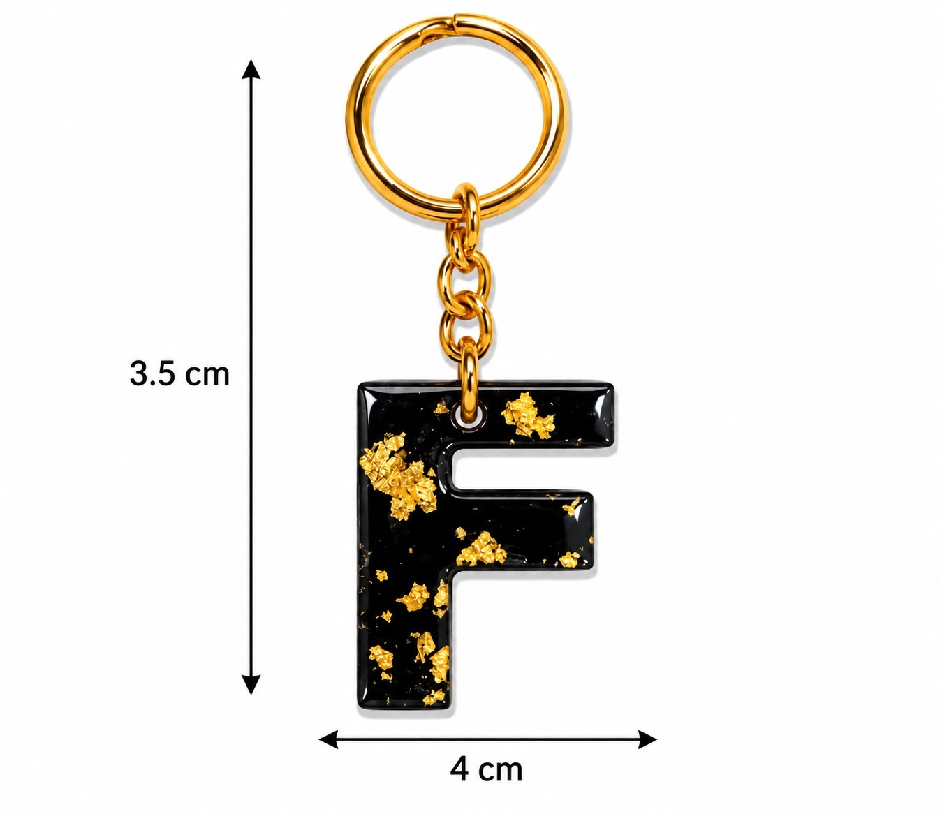 Alphabet Epoxy Resin Keychain