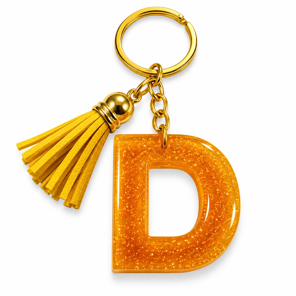 Alphabet Epoxy Resin Keychain