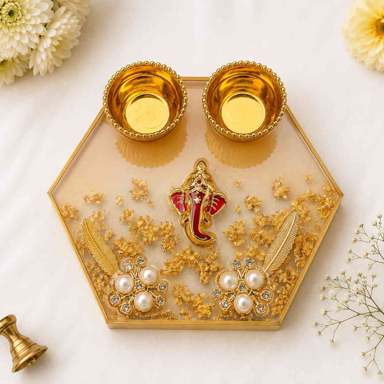 Resin Mini Pooja Thali 