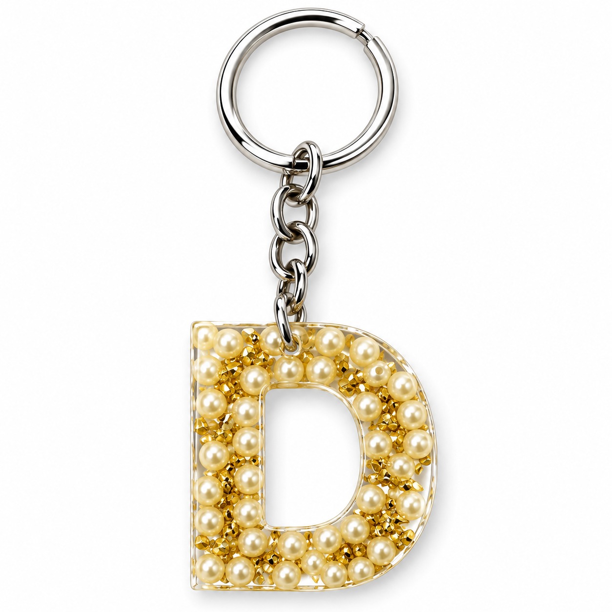 Alphabet Epoxy Resin Keychain