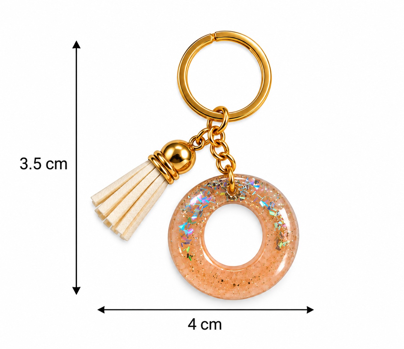 Alphabet Epoxy Resin Keychain