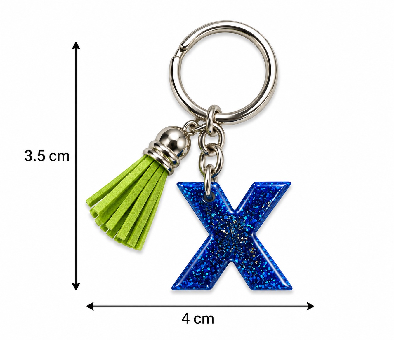 Alphabet Epoxy Resin Keychain