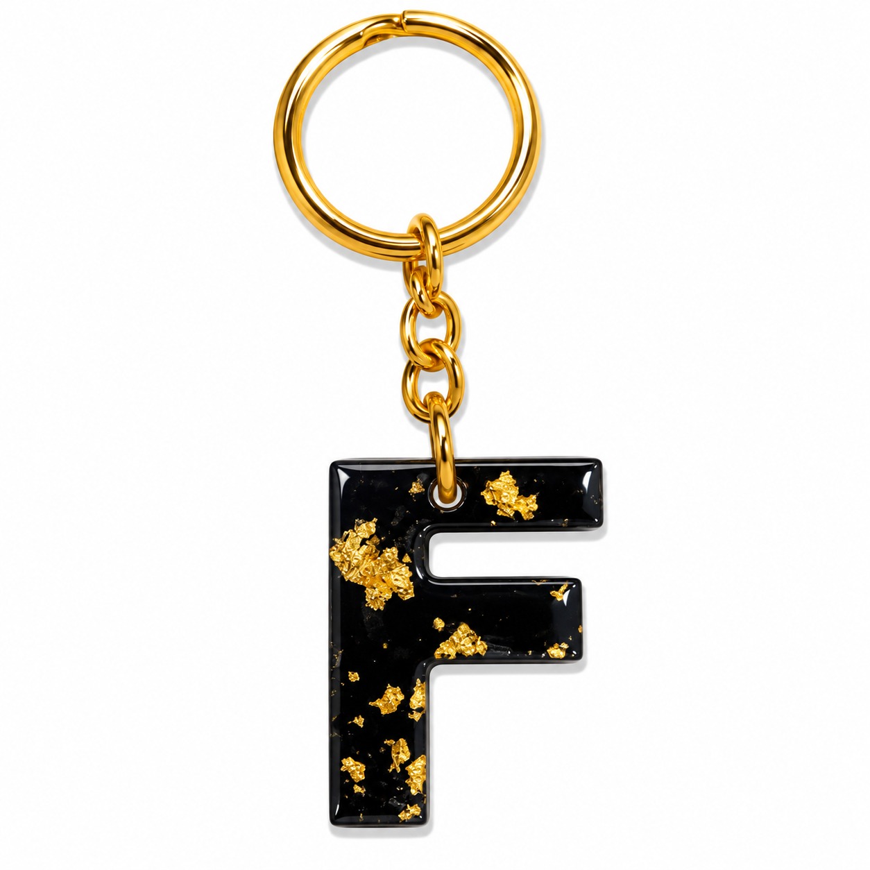 Alphabet Epoxy Resin Keychain