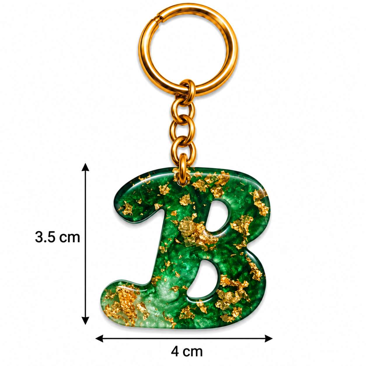 Alphabet Epoxy Resin Keychain
