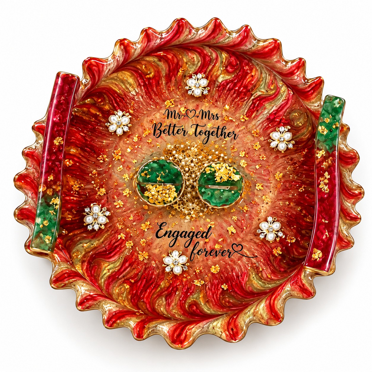 Luxury Resin Engagement Ring Platter