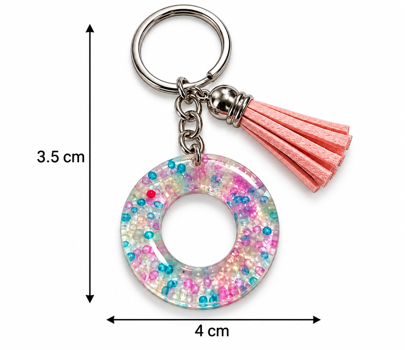 Alphabet Epoxy Resin Keychain