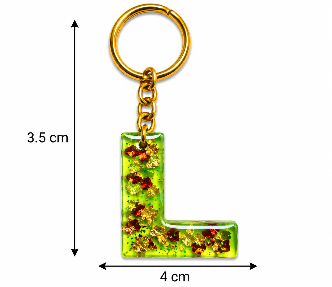 Alphabet Epoxy Resin Keychain