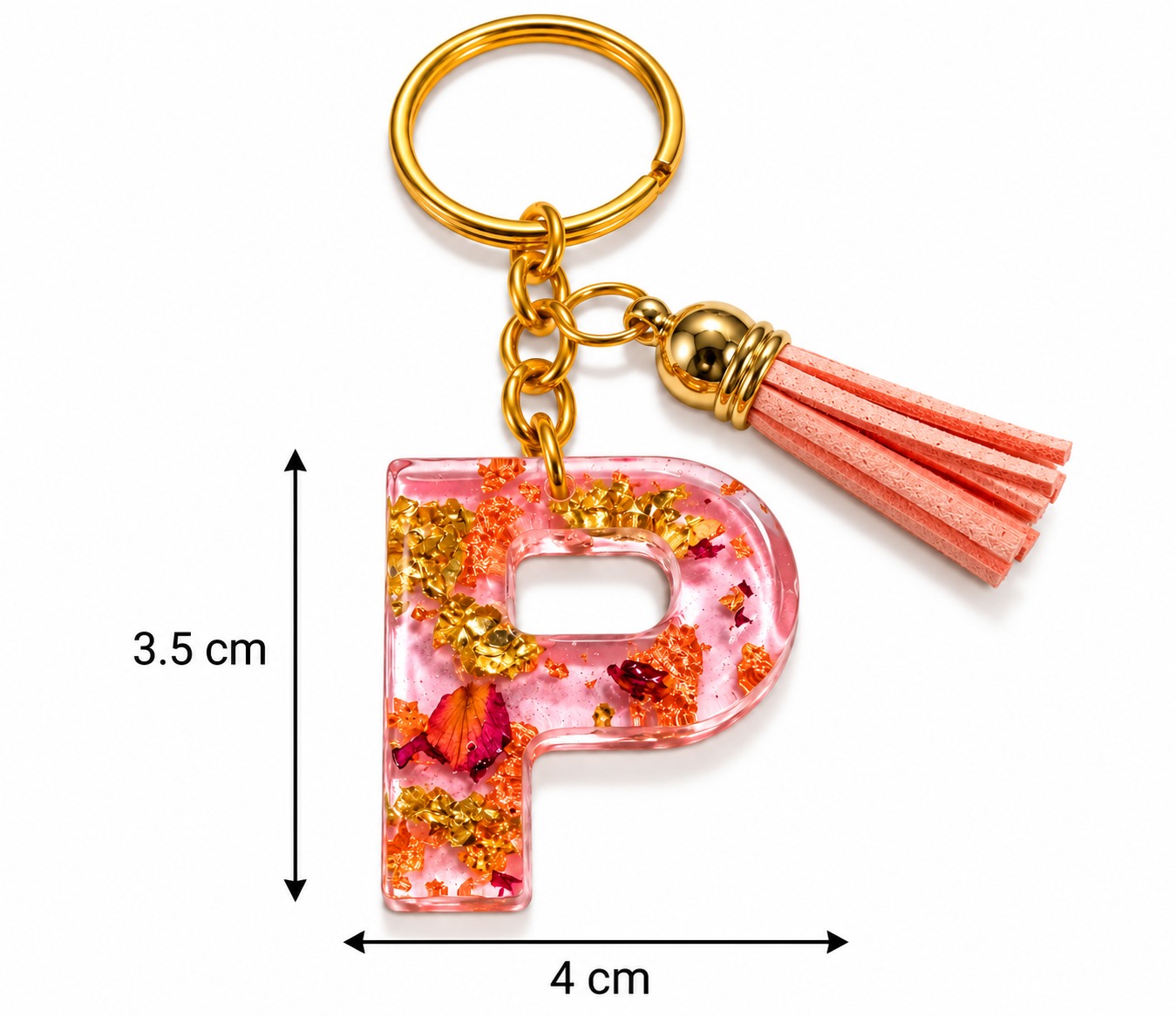 Alphabet Epoxy Resin Keychain