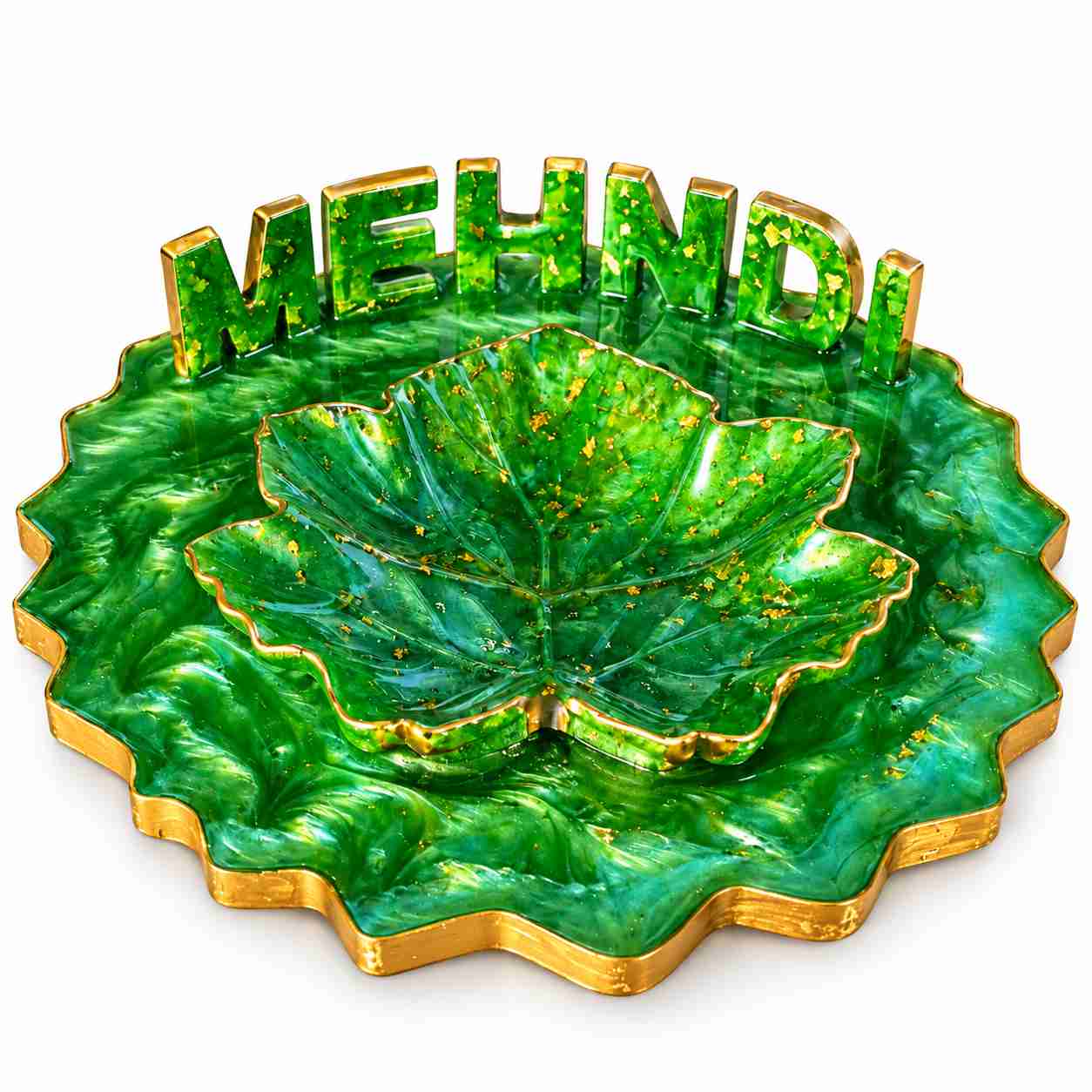 Luxury Resin Mehndi Platter 