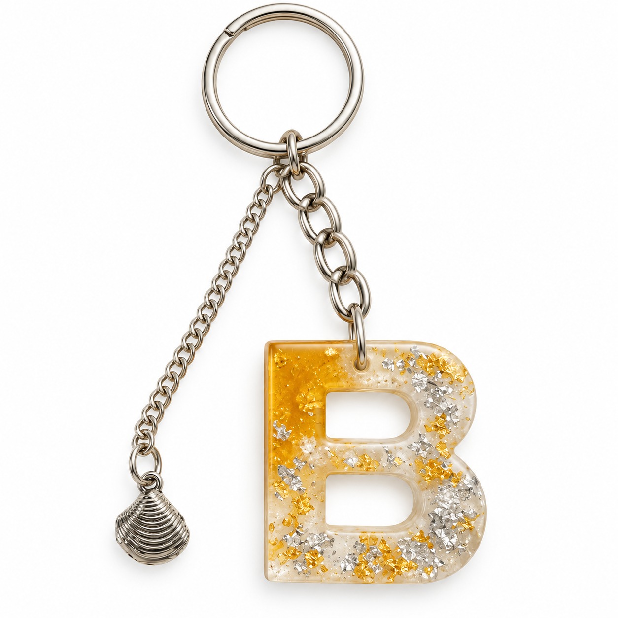 Alphabet Epoxy Resin Keychain