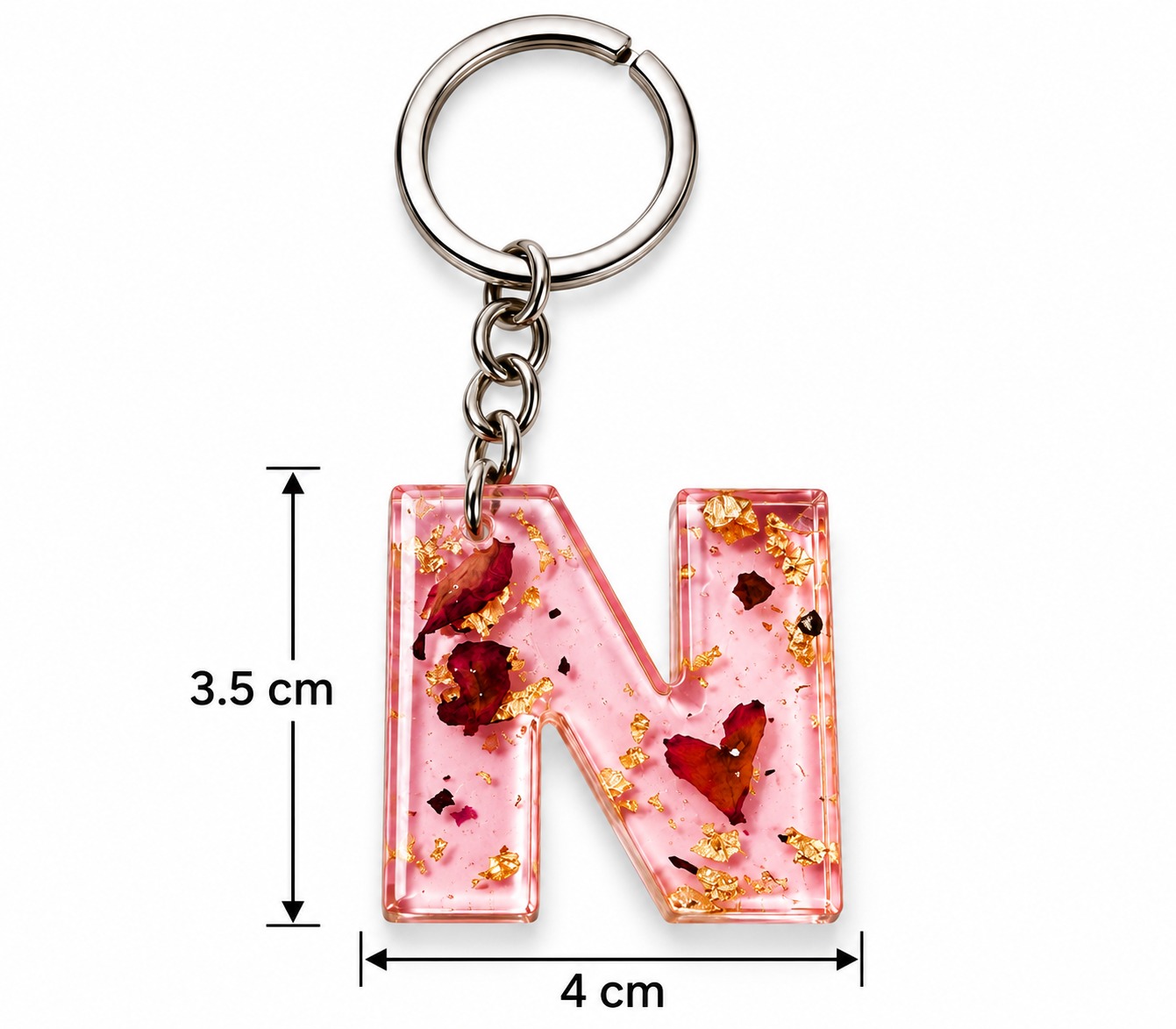 Alphabet Epoxy Resin Keychain