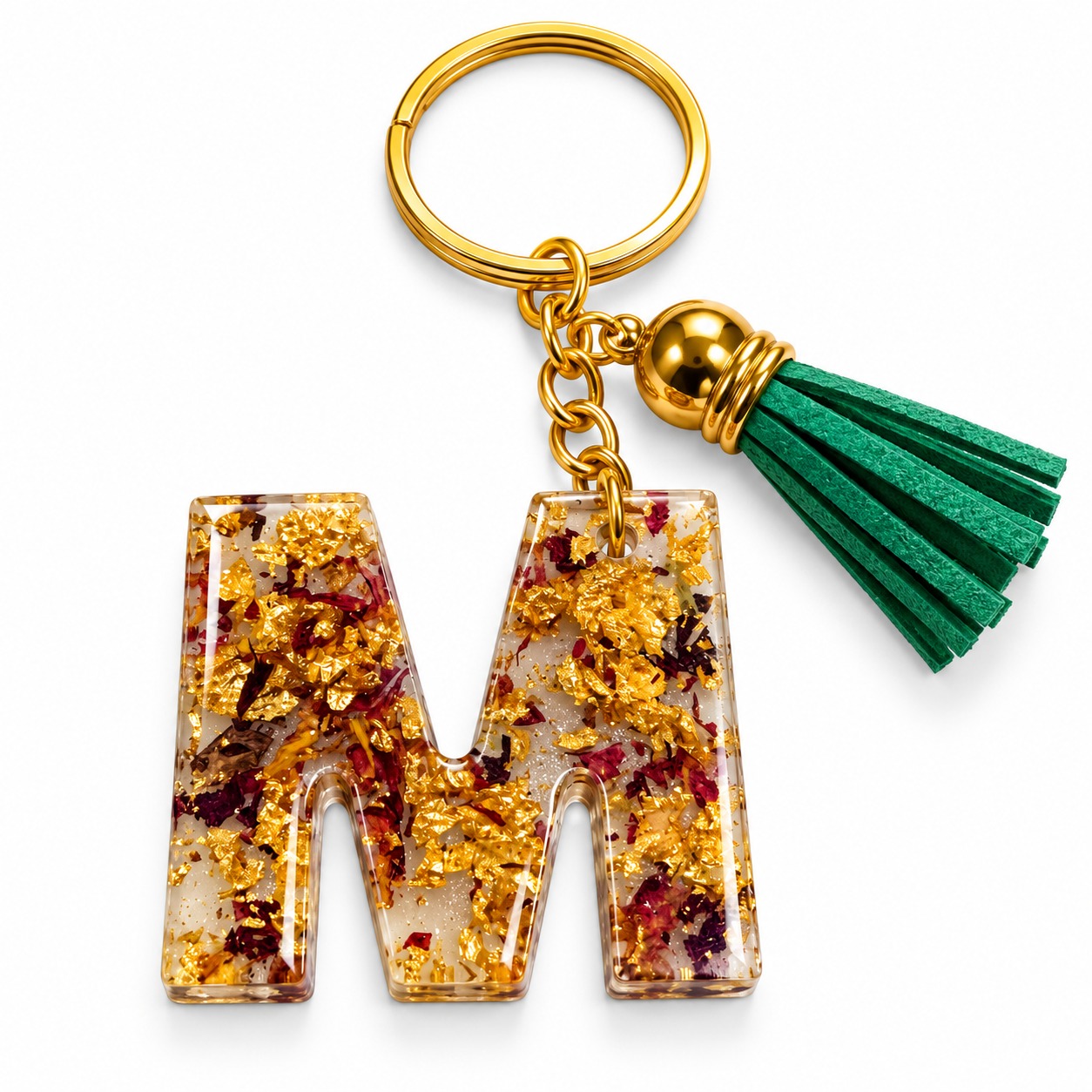 Alphabet Epoxy Resin Keychain