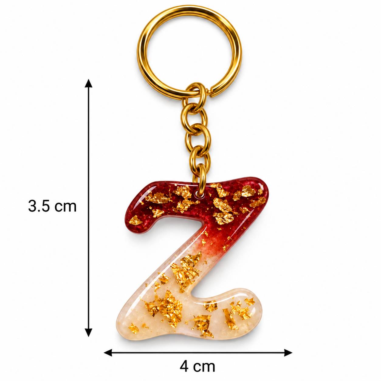 Alphabet Epoxy Resin Keychain