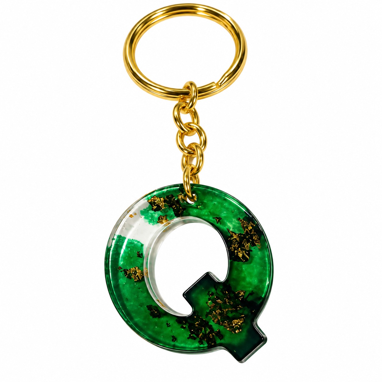 Alphabet Epoxy Resin Keychain