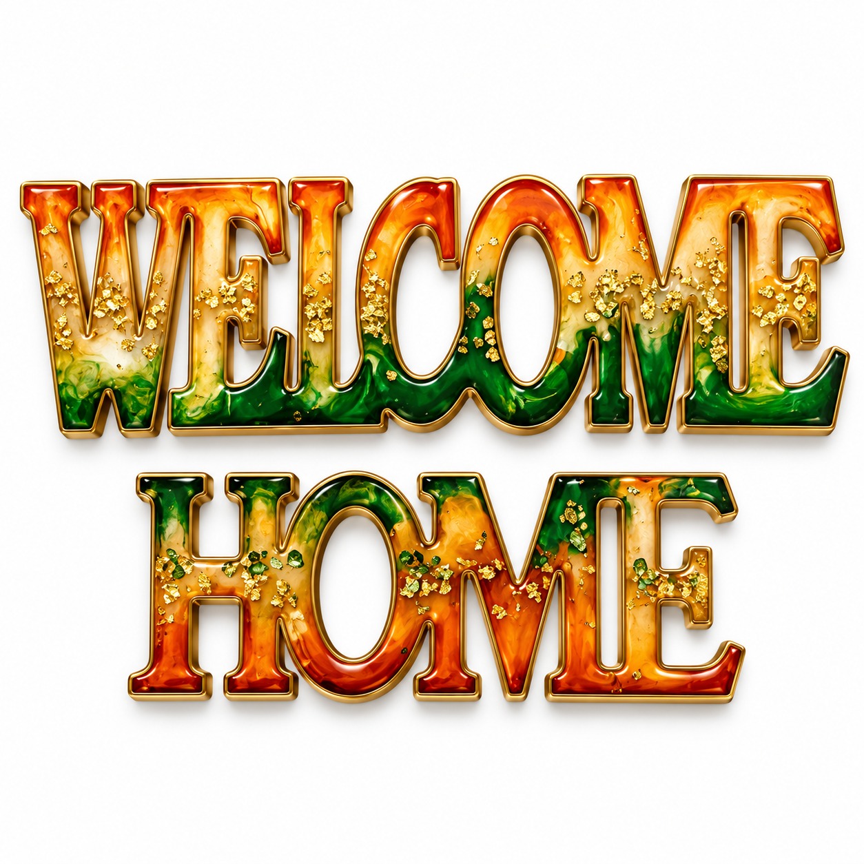 Luxury Resin HOME Door Sign