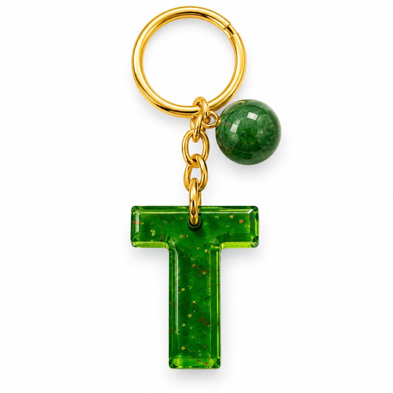 Alphabet Epoxy Resin Keychain