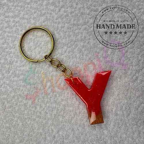 Alphabet Resin Keychain - Y
