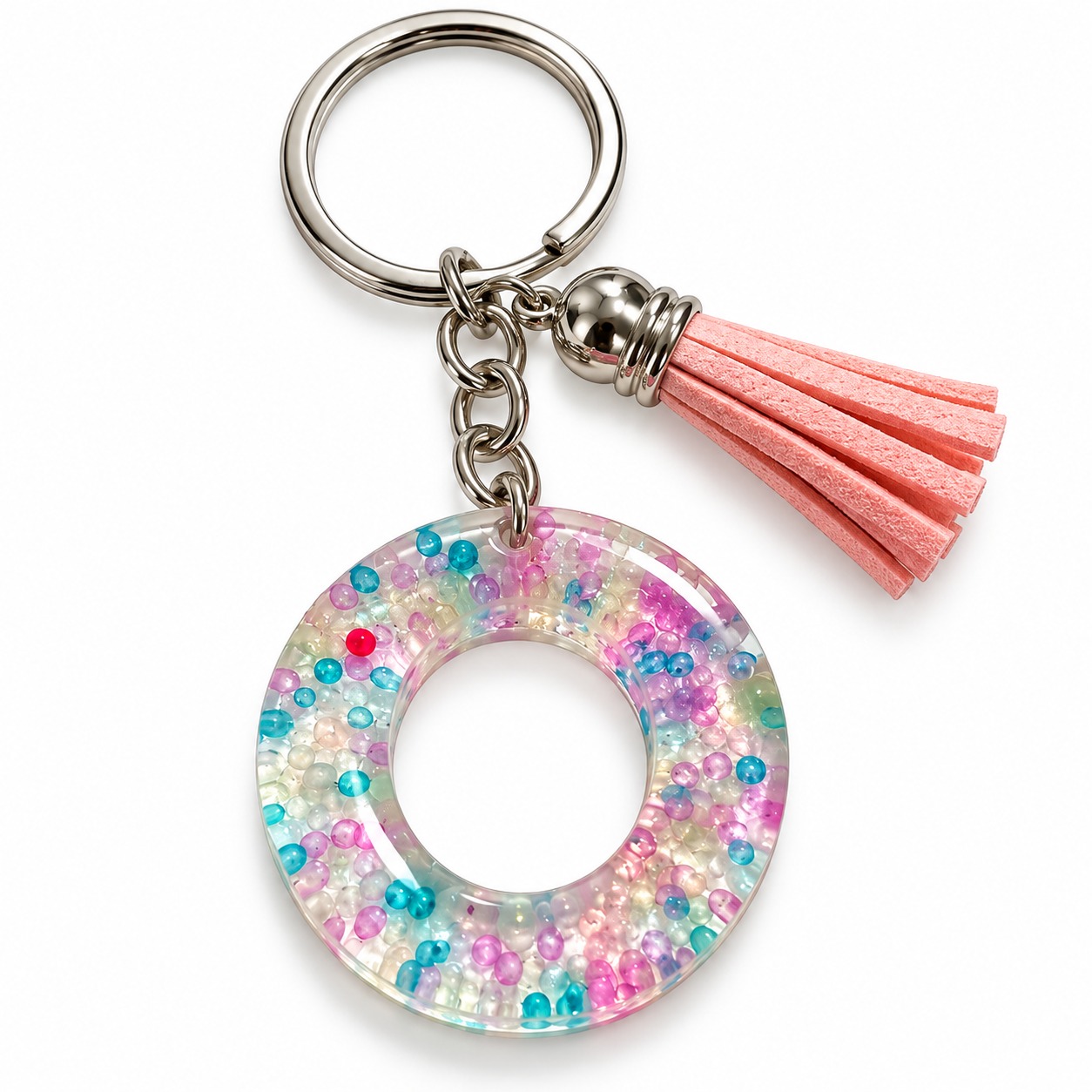 Alphabet Epoxy Resin Keychain