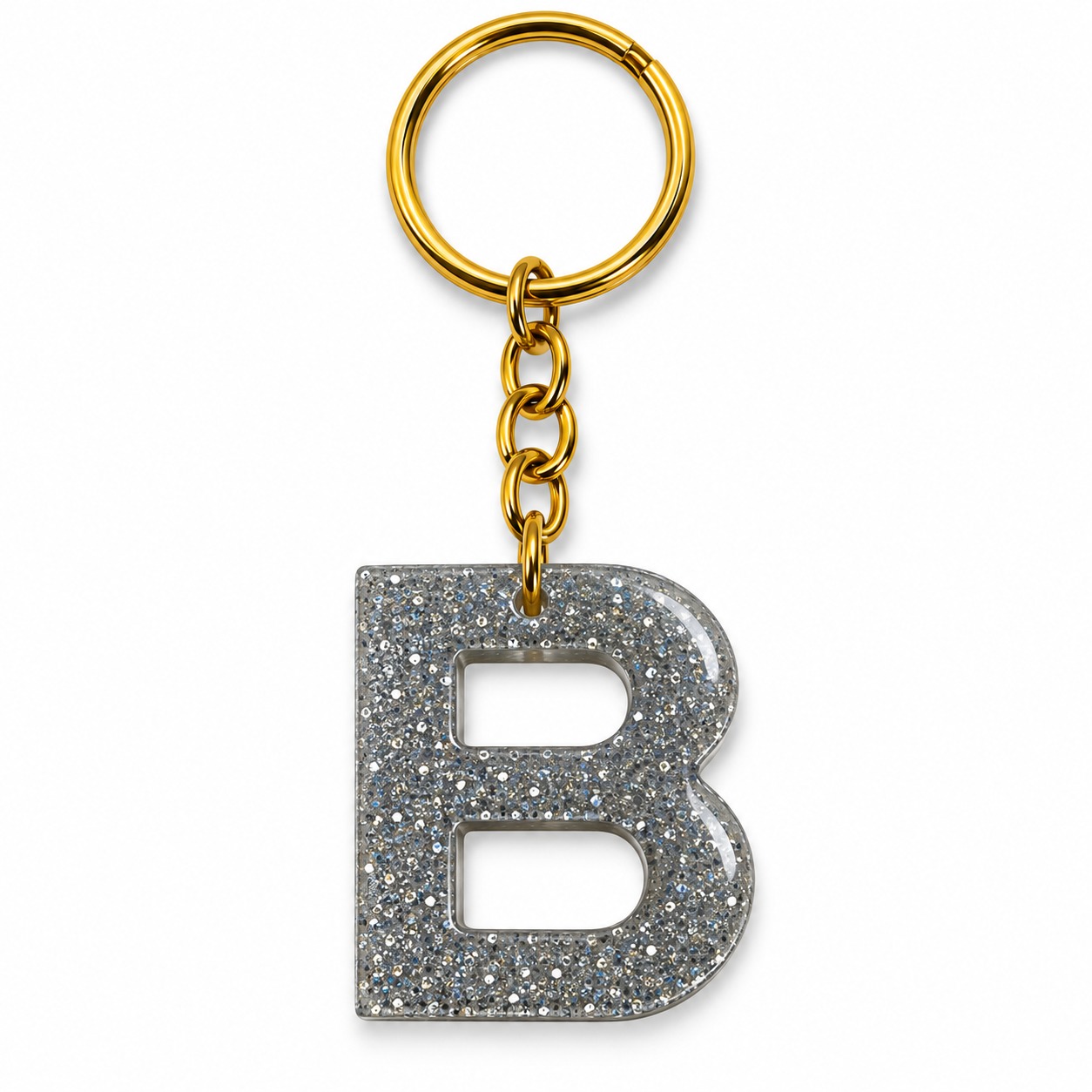 Alphabet Epoxy Resin Keychain