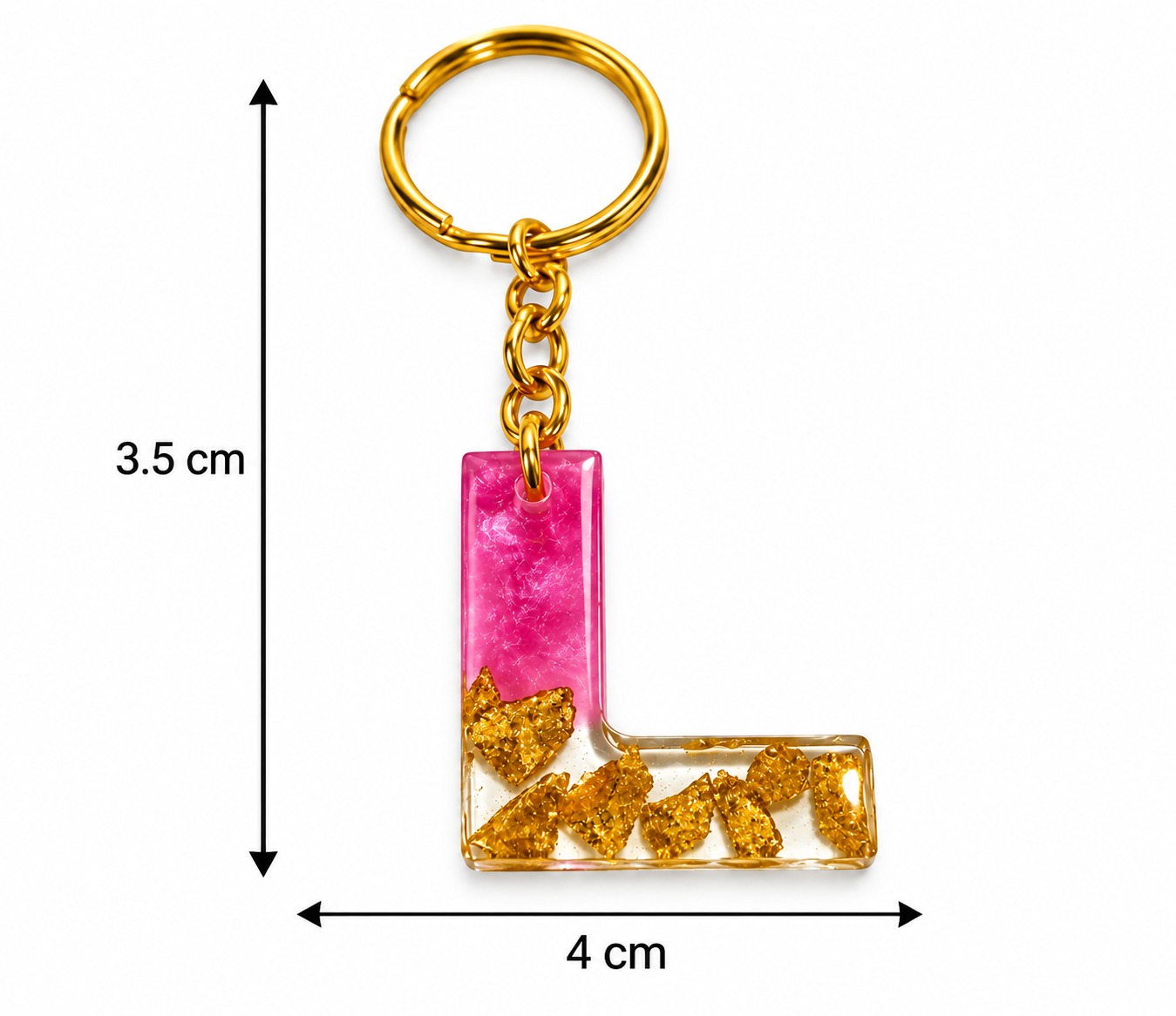 Alphabet Epoxy Resin Keychain