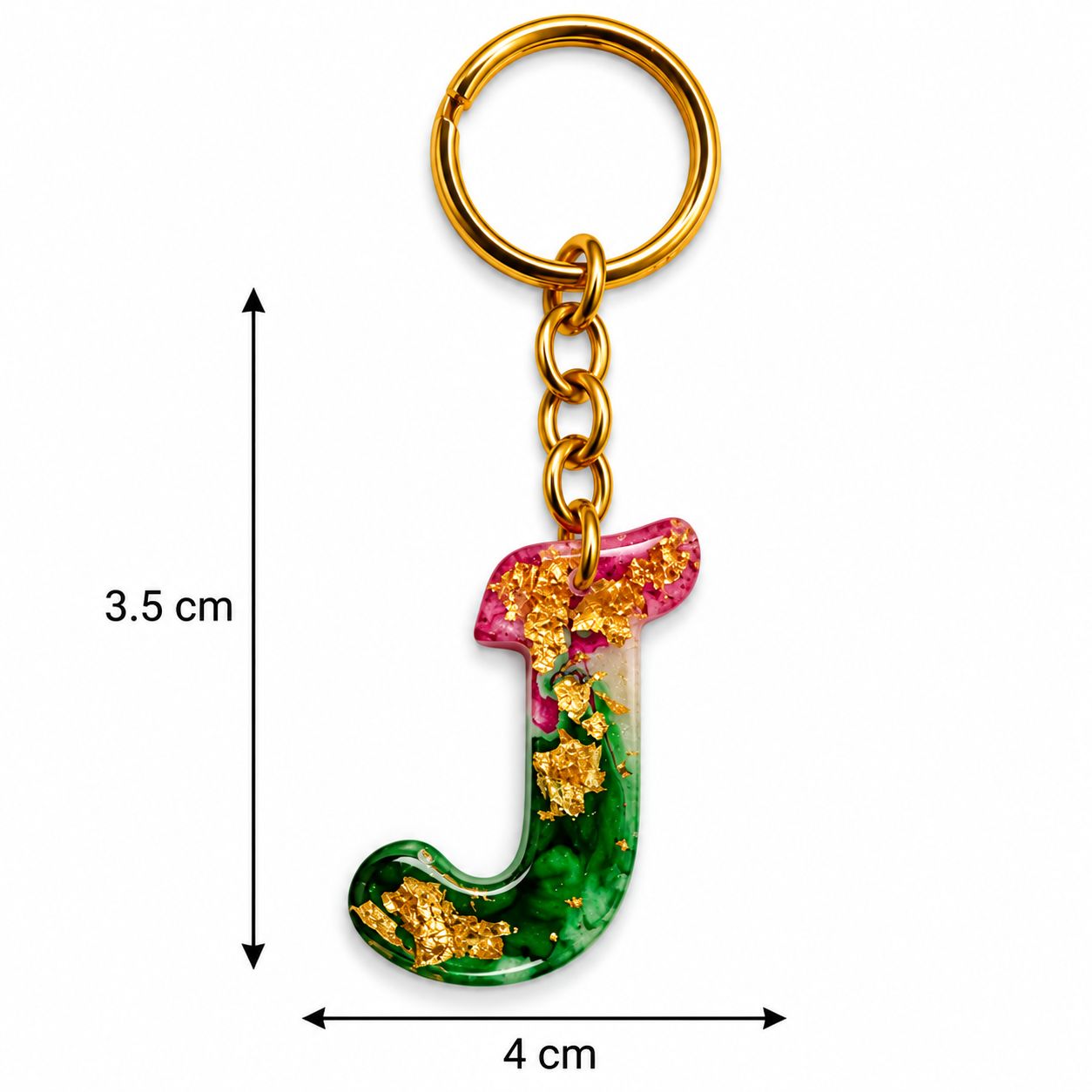 Alphabet Epoxy Resin Keychain