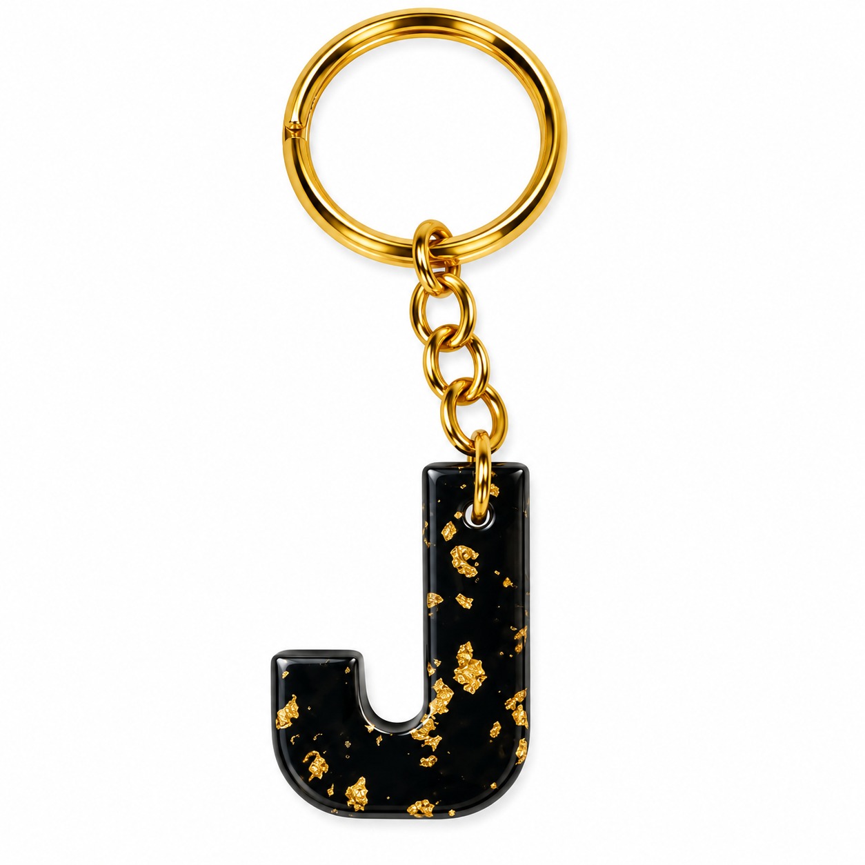 Alphabet Epoxy Resin Keychain