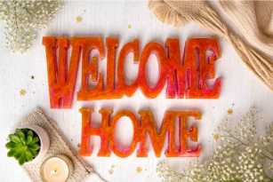 Luxury Resin HOME Door Sign