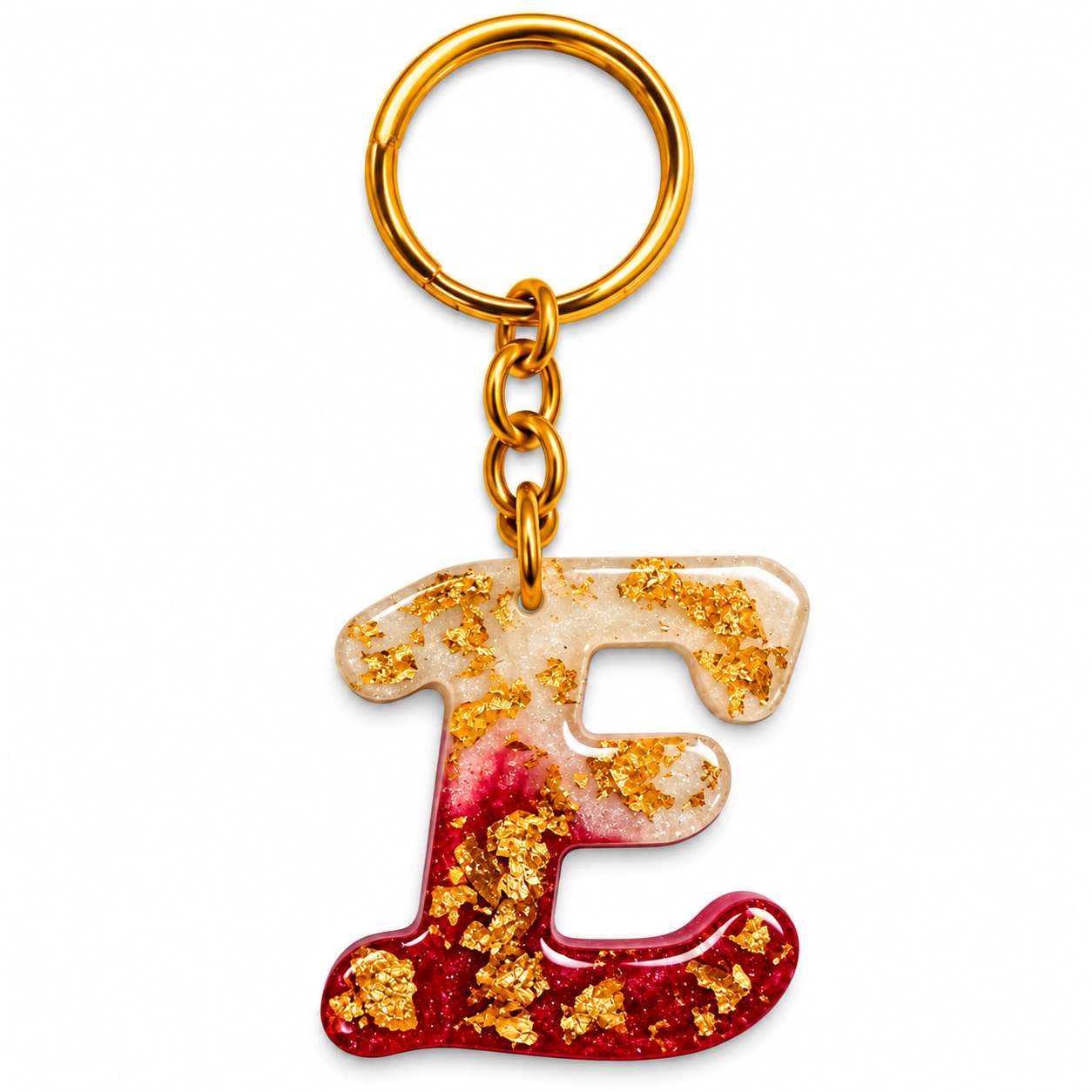 Alphabet Epoxy Resin Keychain