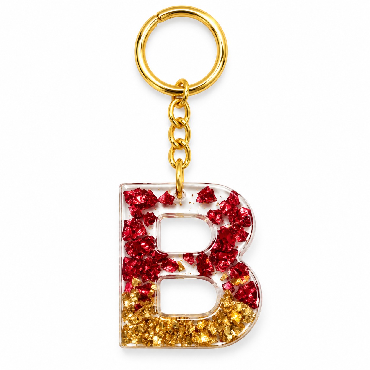 Alphabet Epoxy Resin Keychain