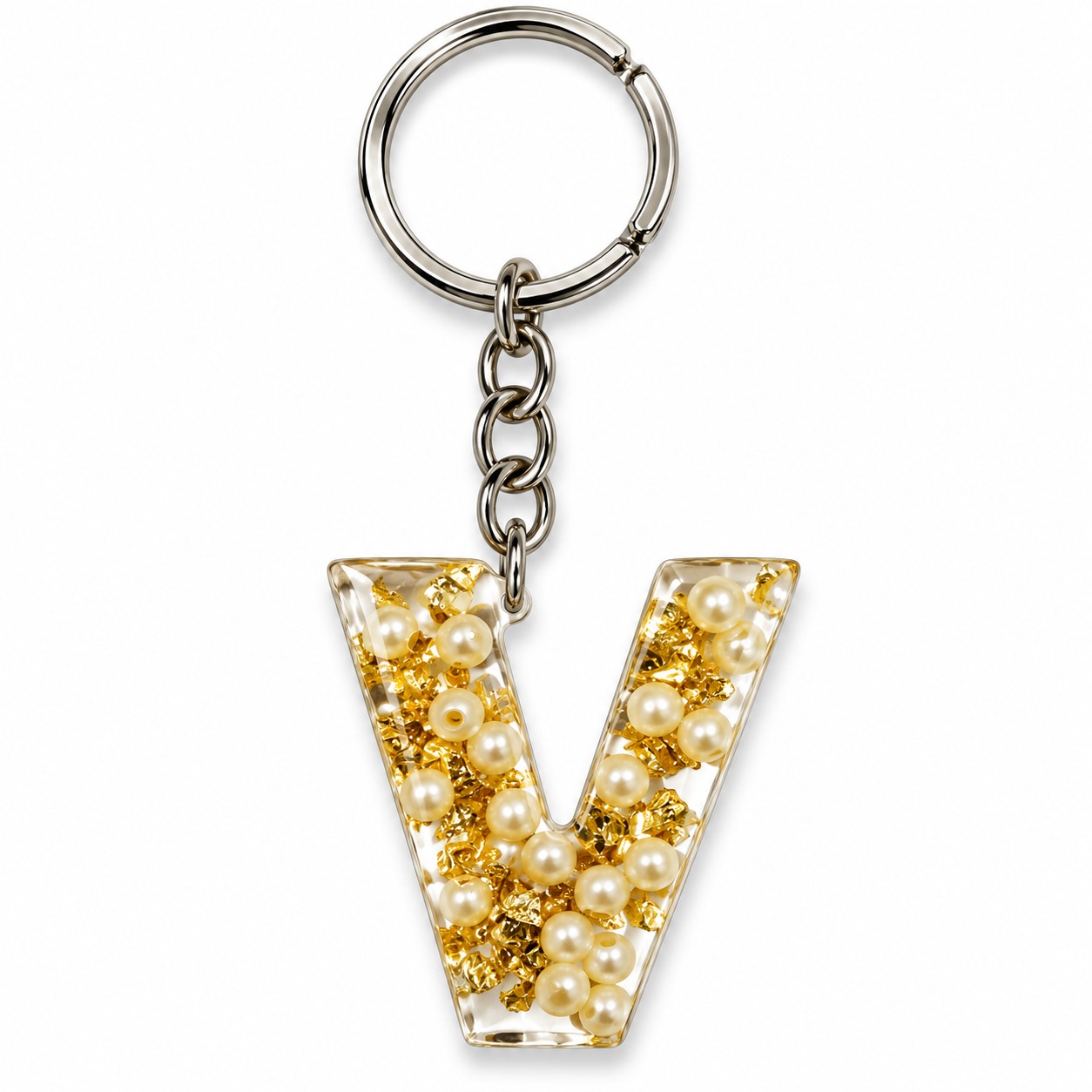 Alphabet Epoxy Resin Keychain