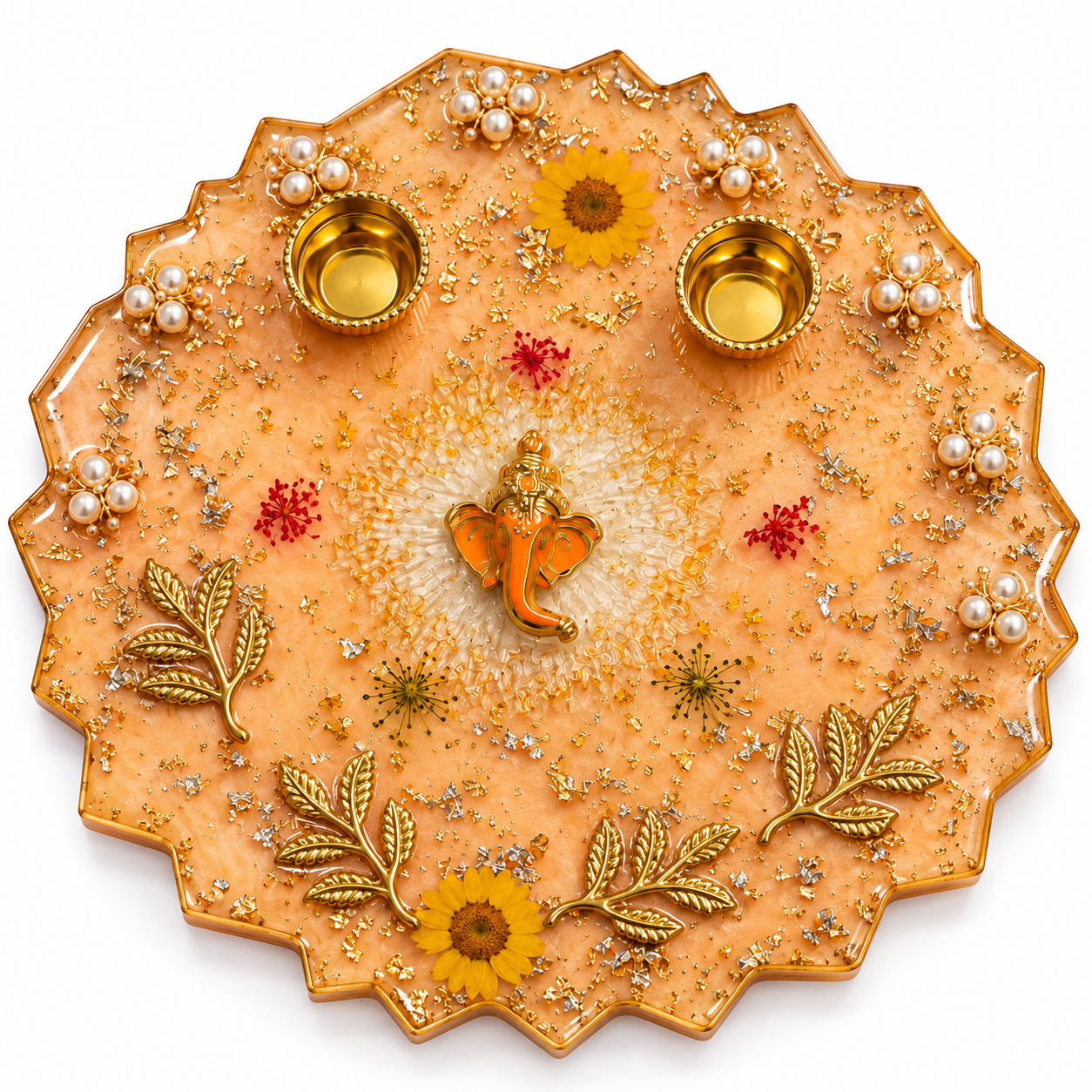 Luxury Resin Pooja Thali BIG SIZE