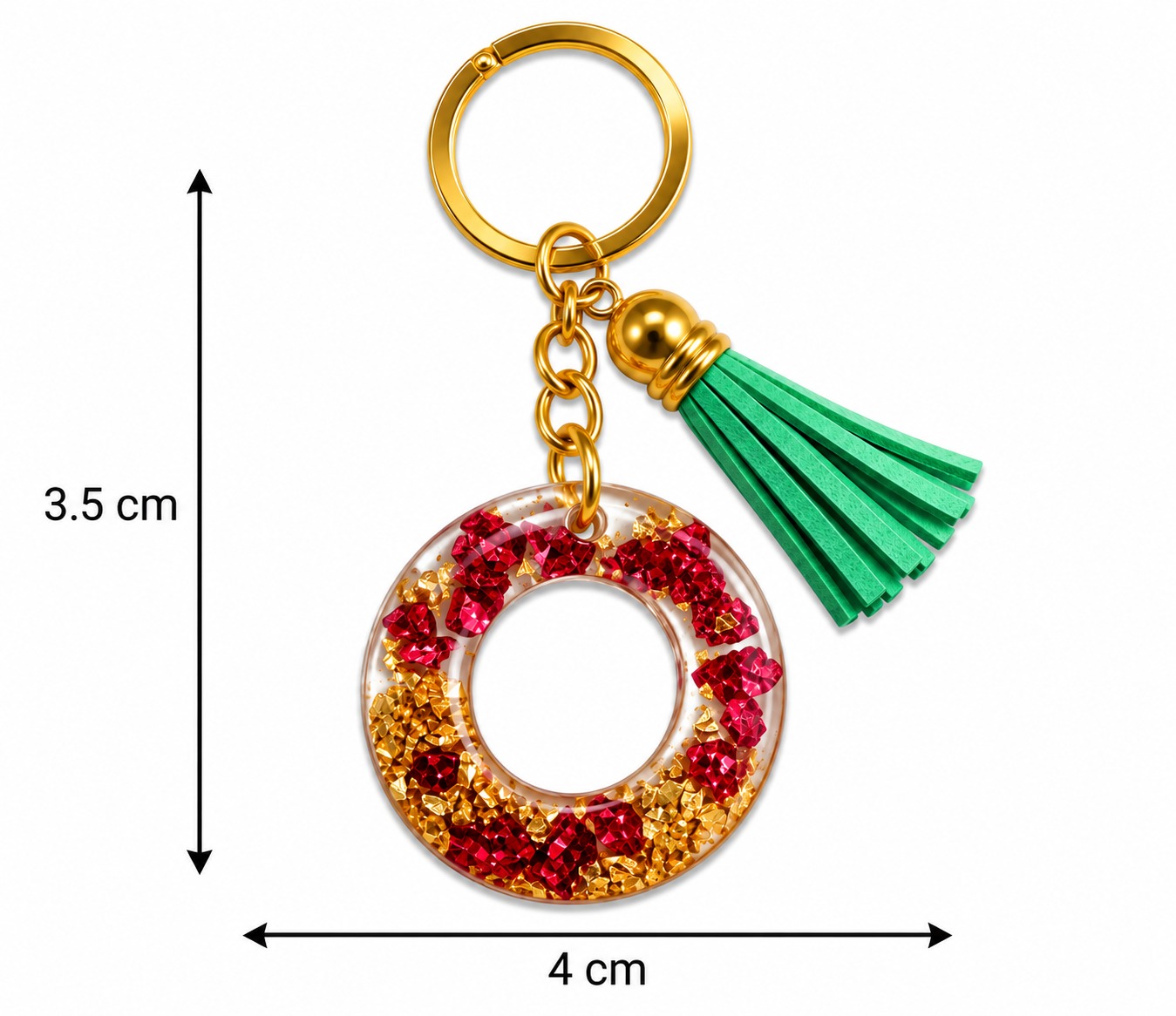 Alphabet Epoxy Resin Keychain