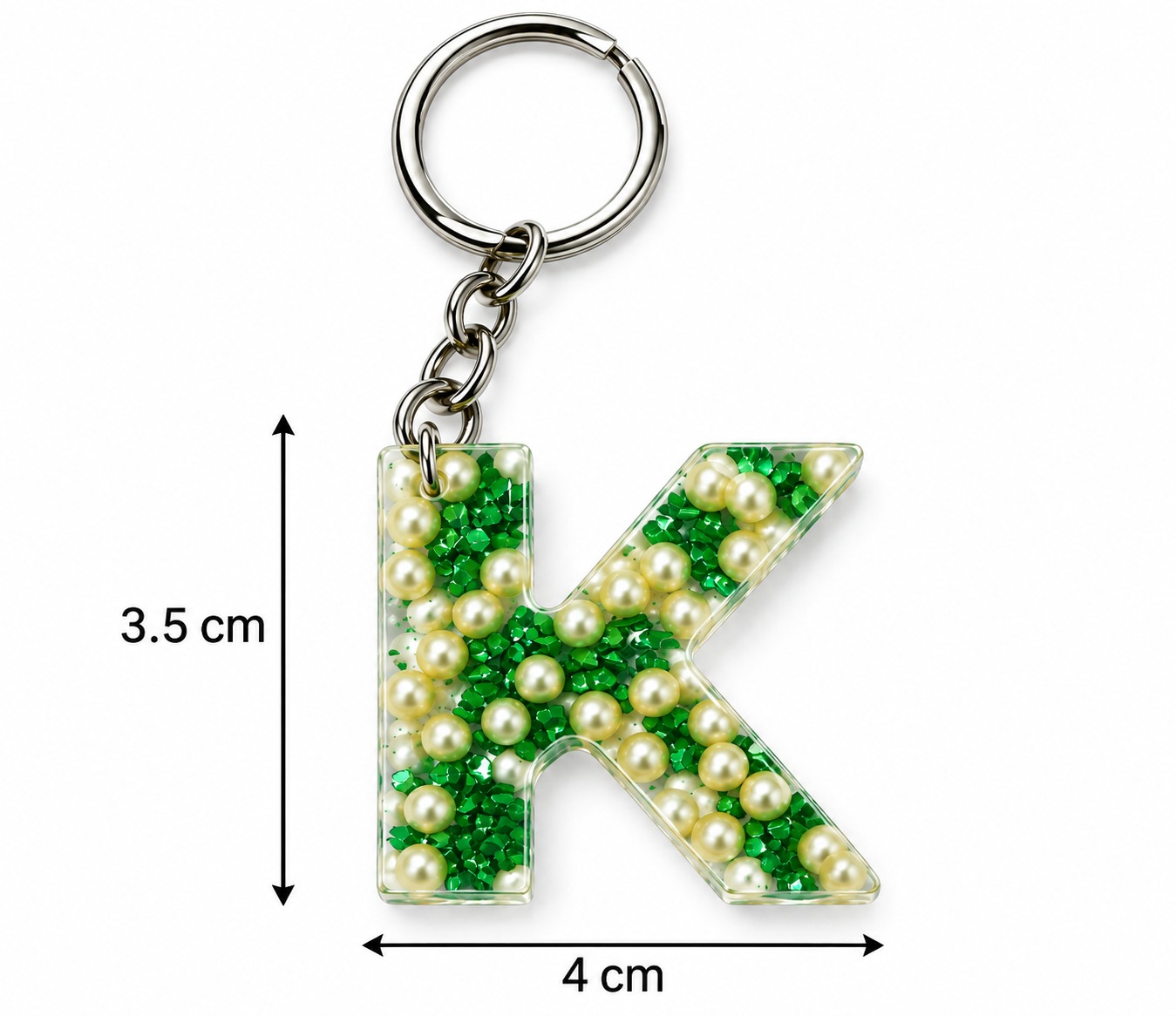 Alphabet Epoxy Resin Keychain