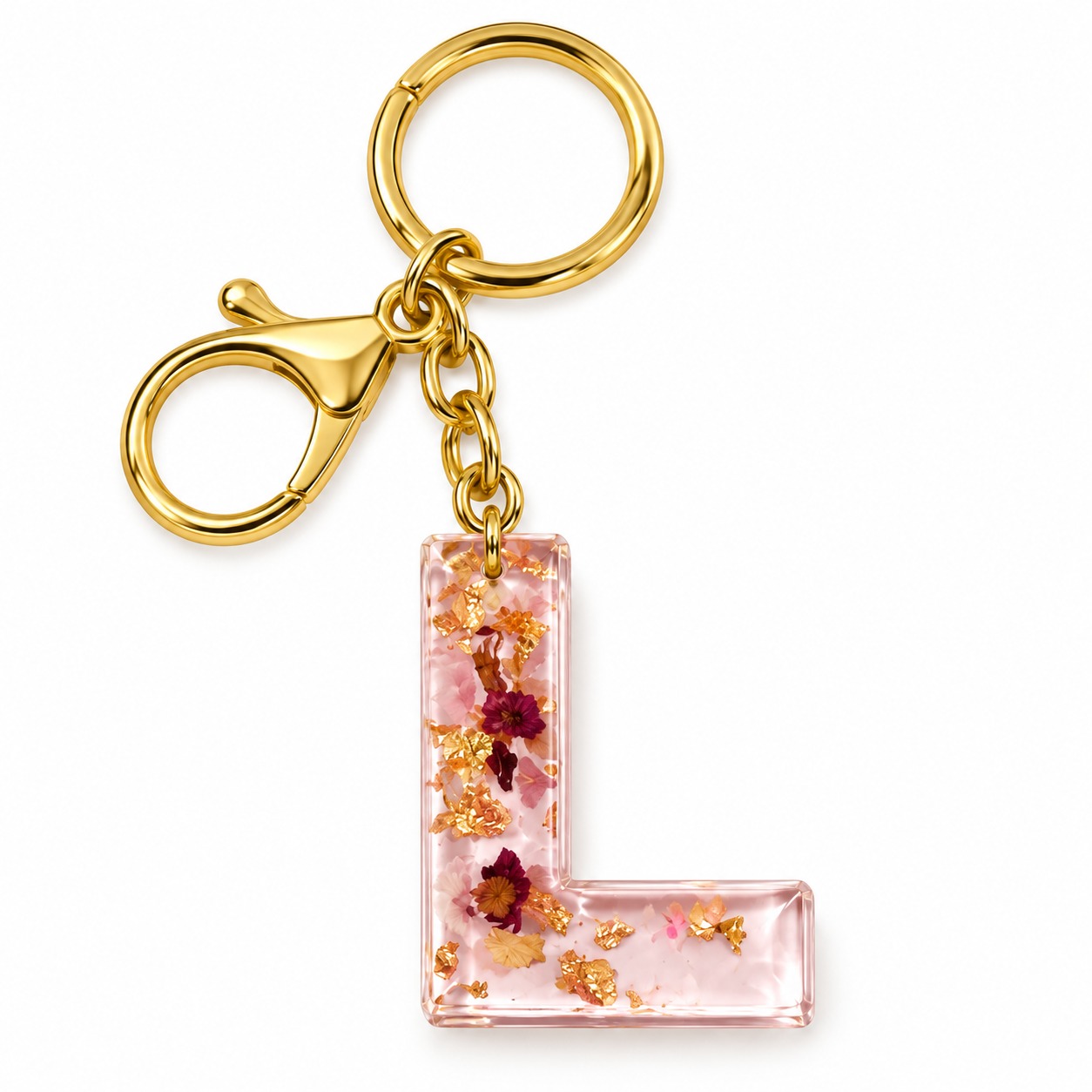 Alphabet Epoxy Resin Keychain