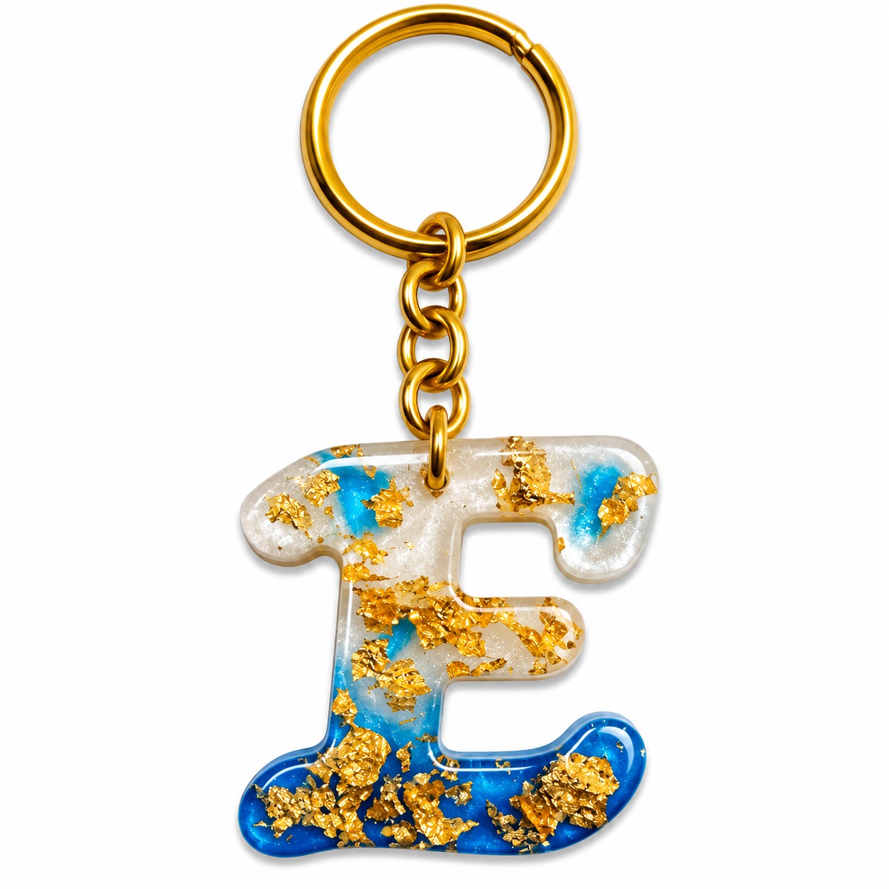 Alphabet Epoxy Resin Keychain