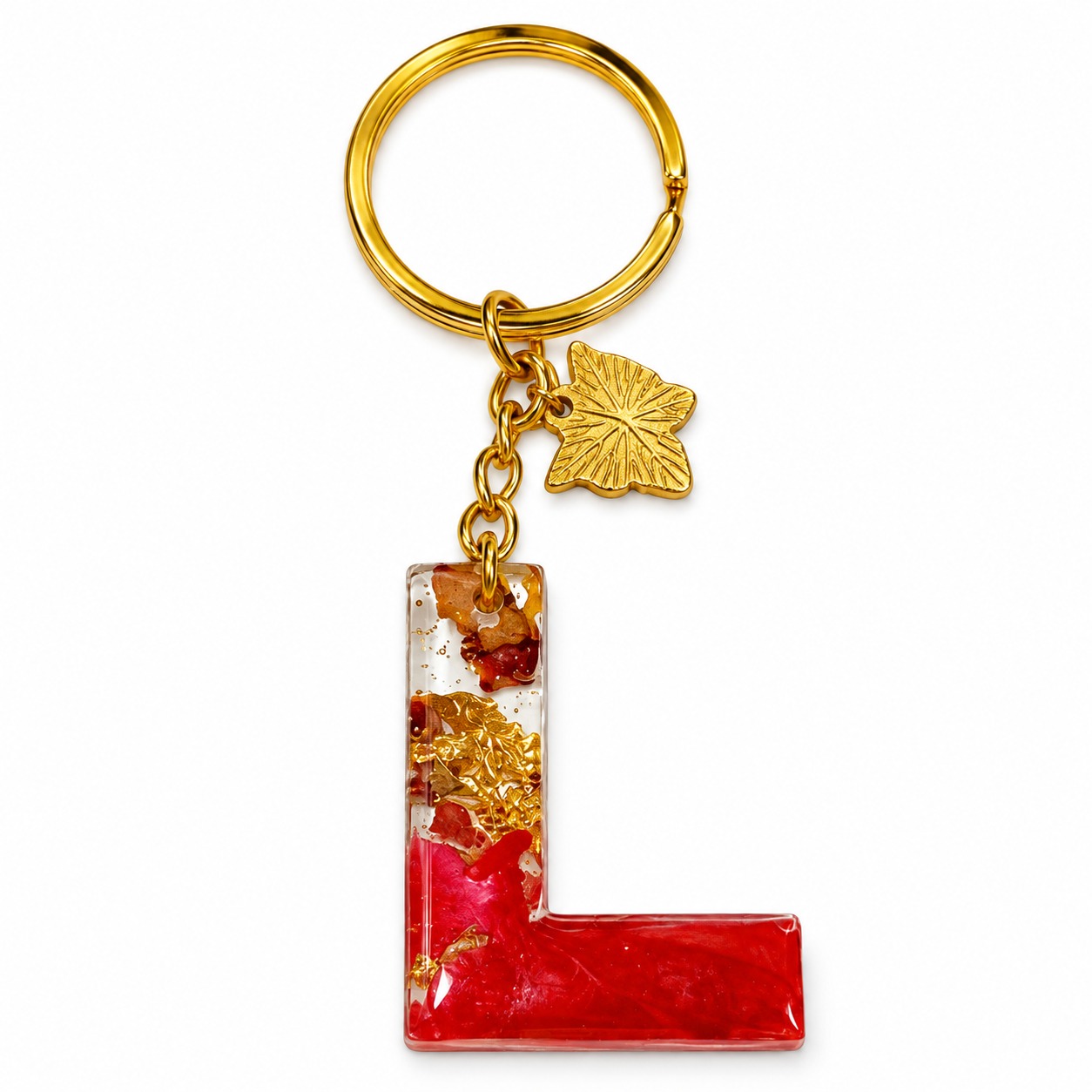 Alphabet Epoxy Resin Keychain