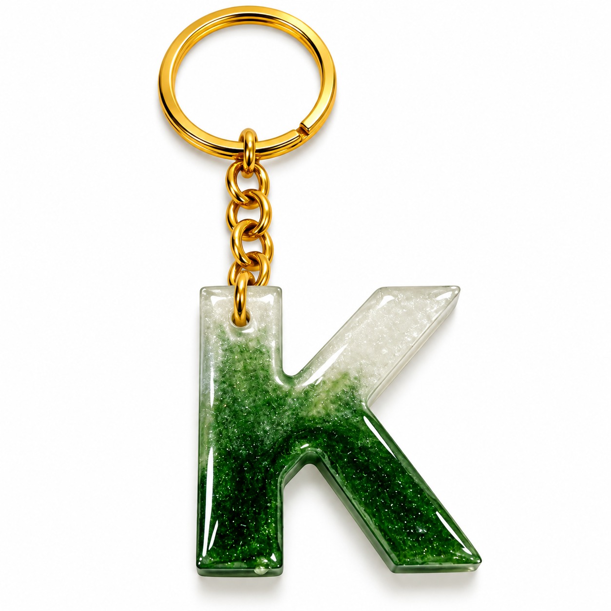 Alphabet Epoxy Resin Keychain